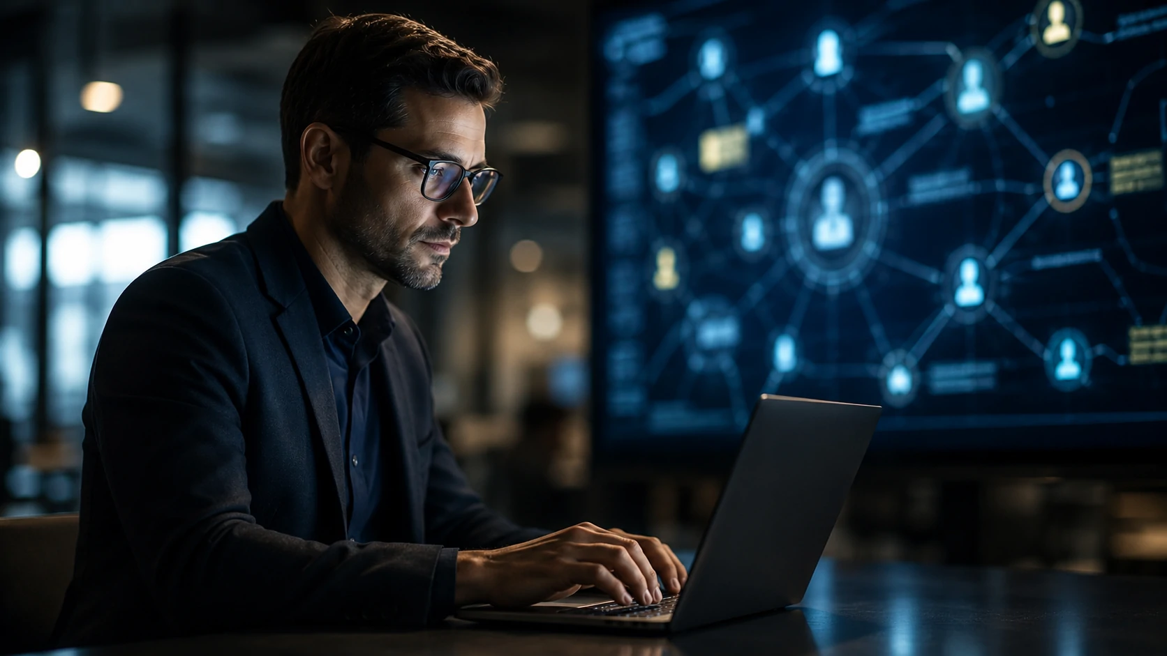 AI Orchestration architecture connecting multiple artificial intelligence agents across enterprise systems.