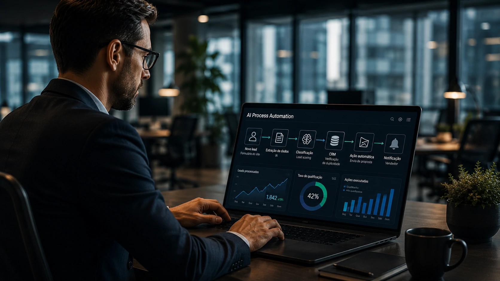Aplicações empresariais da AI Process Automation