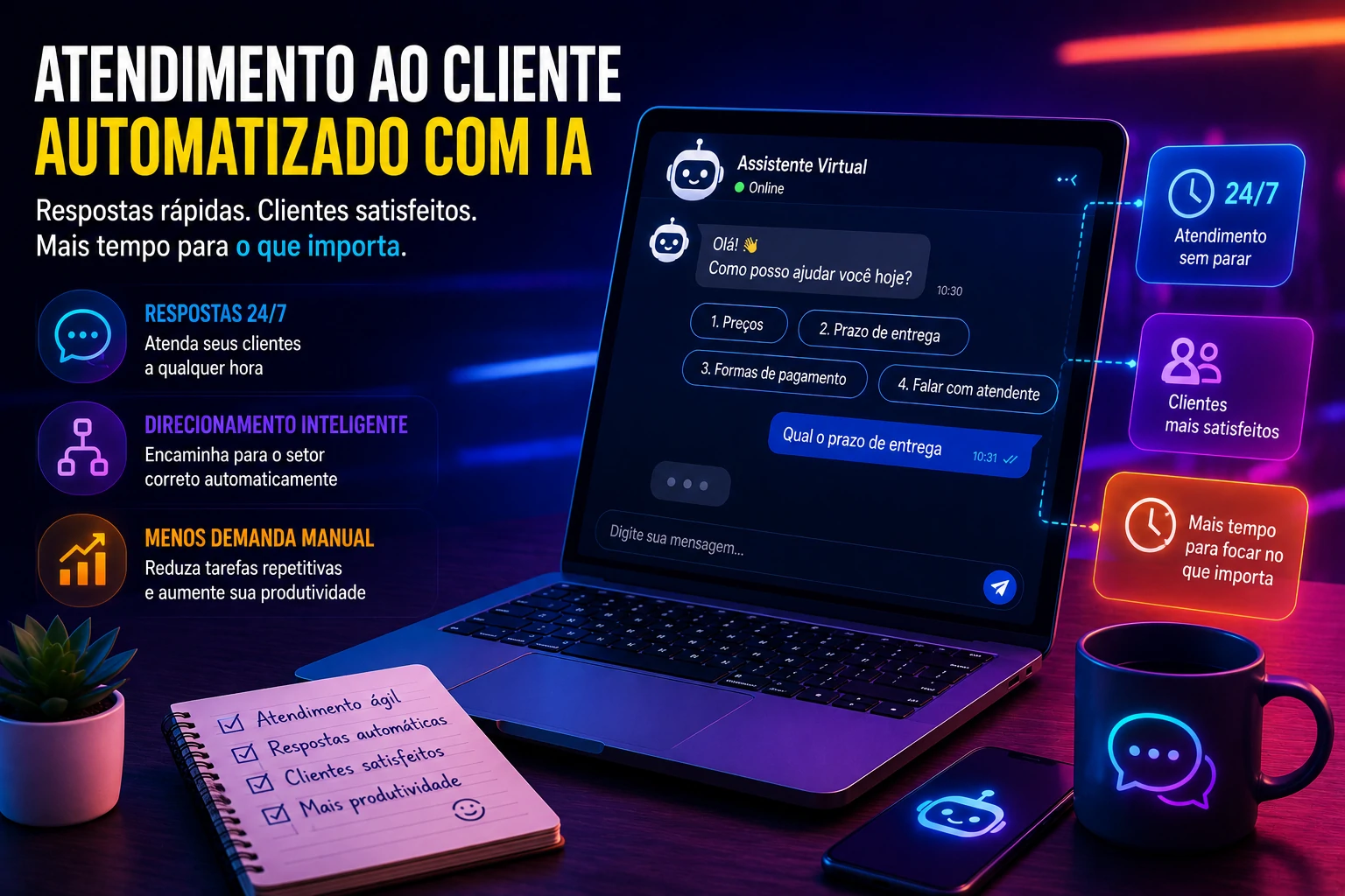 Atendimento automatizado com IA