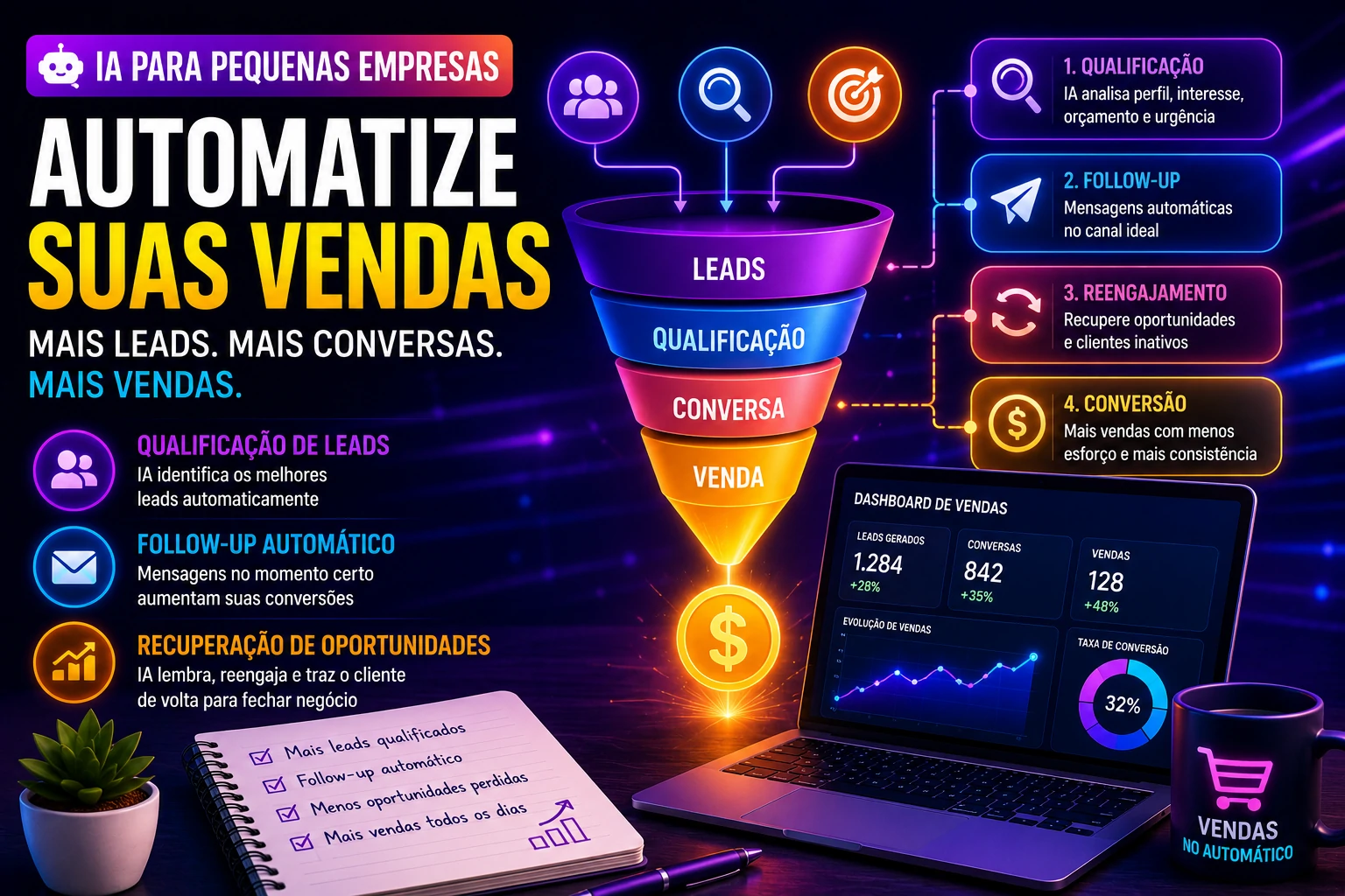 Fluxo comercial automatizado com IA