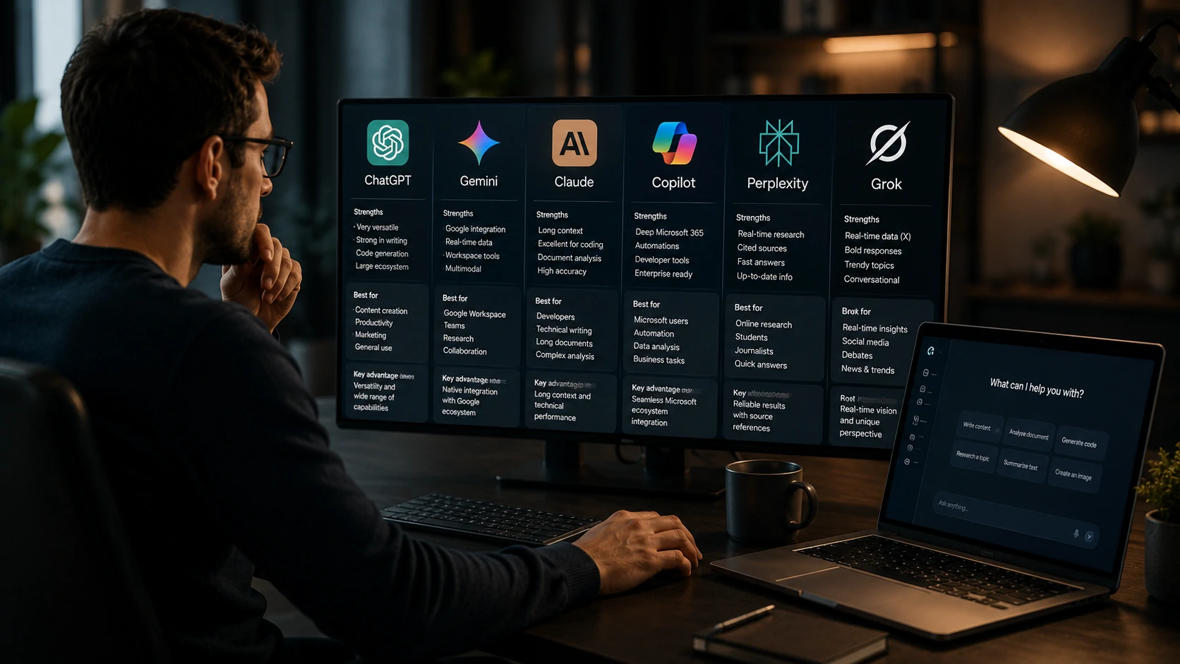 Comparação entre diferentes plataformas de inteligência artificial