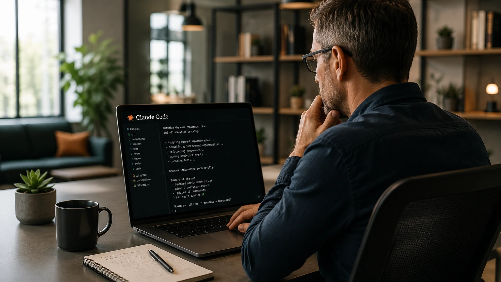 Profissionais utilizando IA para acelerar entregas de software em ambiente corporativo