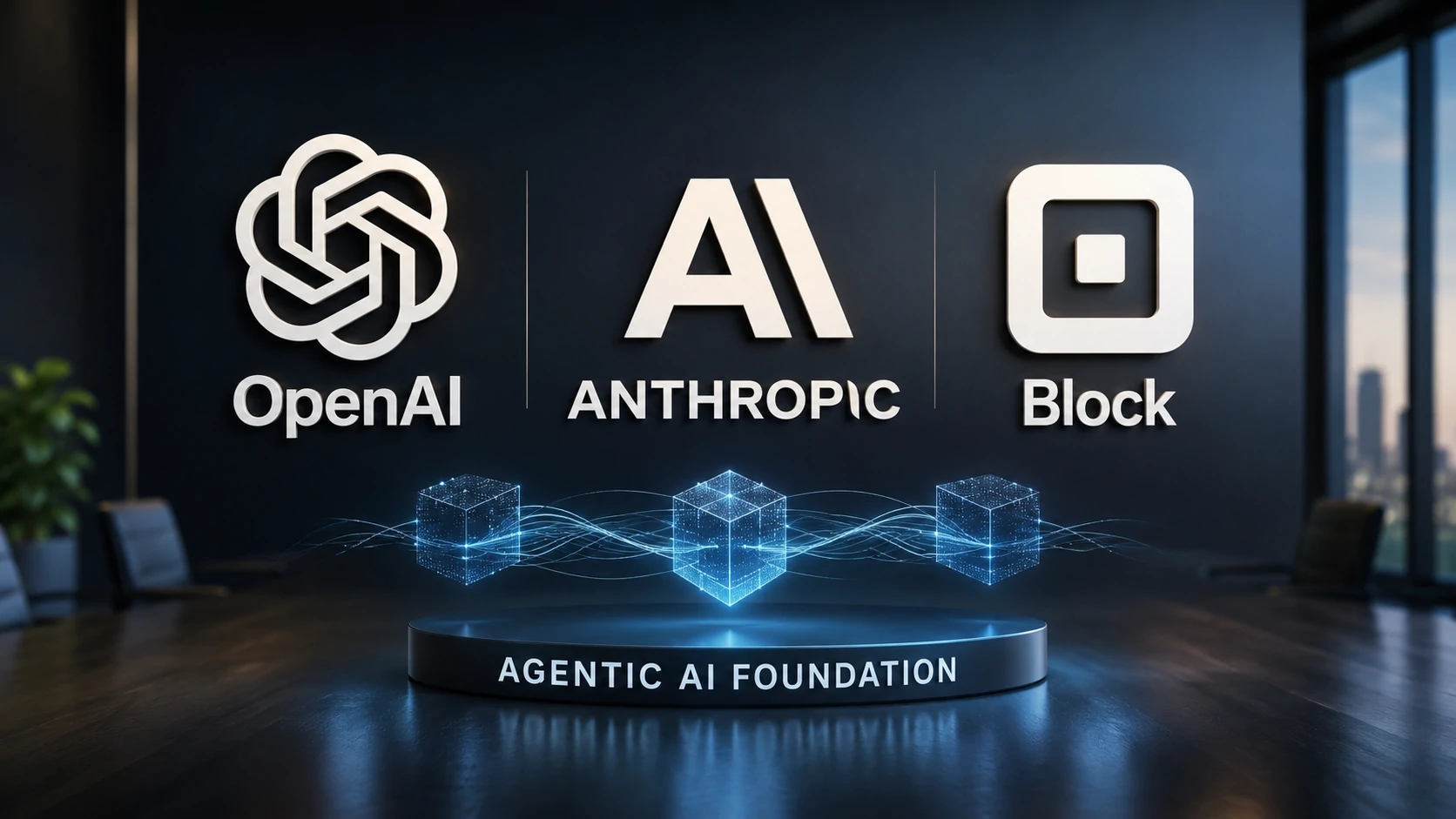 Agentic AI Foundation reúne OpenAI, Anthropic e Block para criar padrões abertos para agentes de IA.