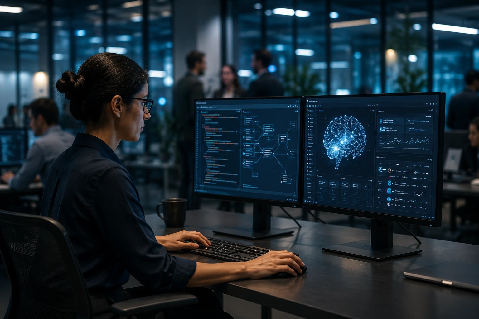 Agentes de IA em ambiente corporativo