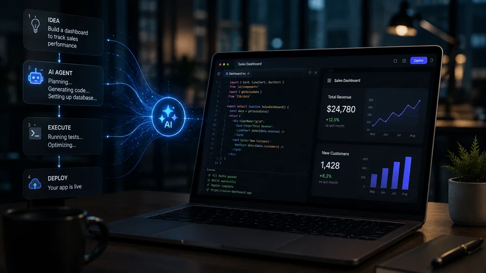 AI agents transforming a business idea into functional software and reducing the distance between business needs and development