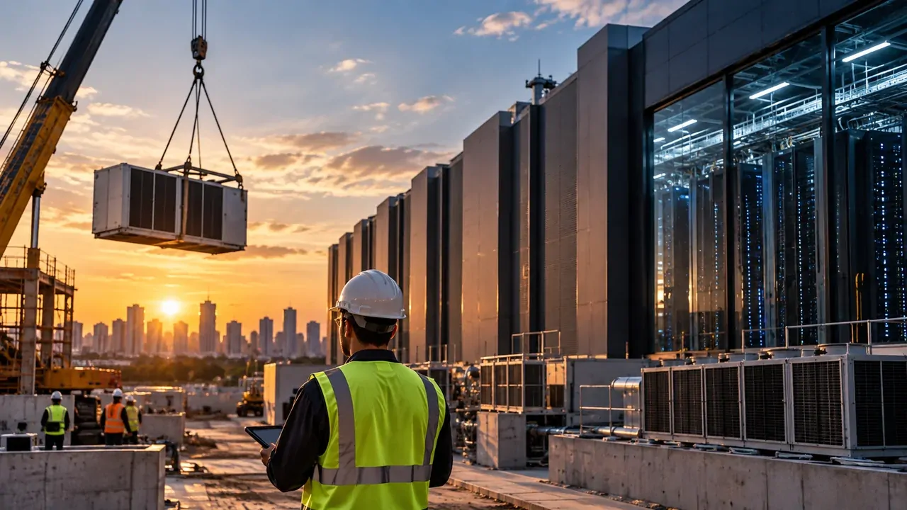 Data center brasileiro com servidores e infraestrutura de computação para inteligência artificial