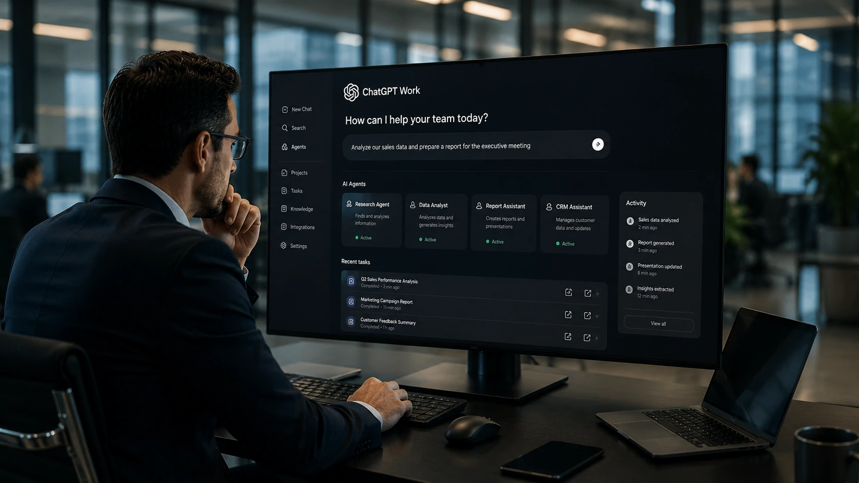 ChatGPT Work integrated into an enterprise environment