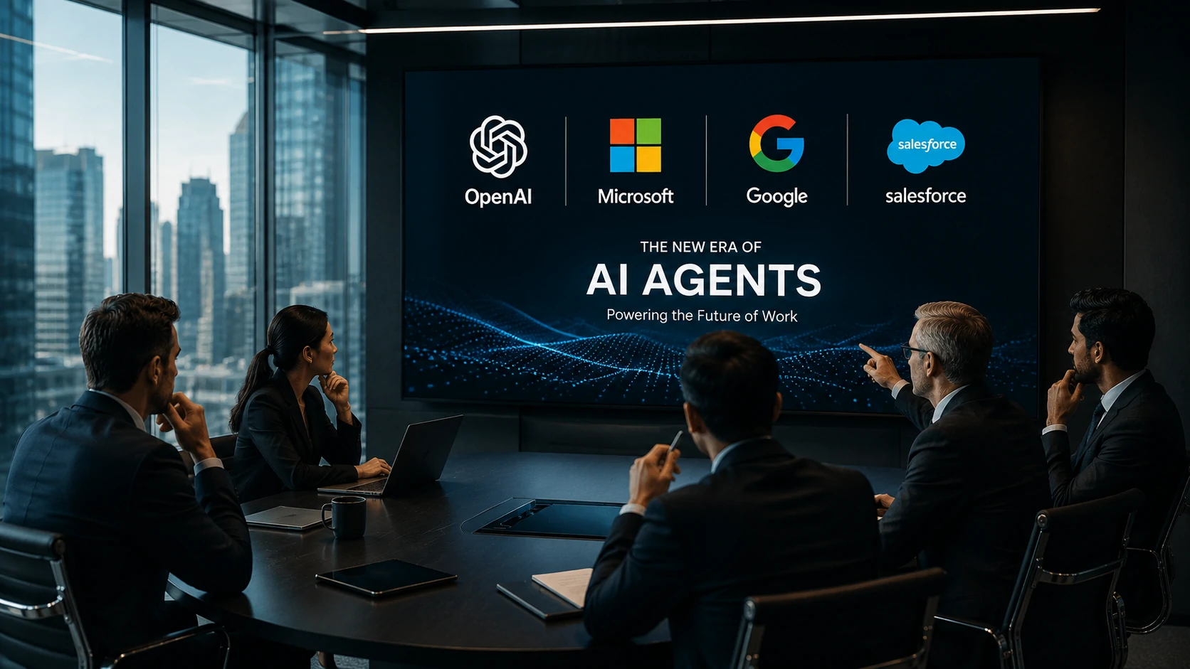 Technology companies competing in the AI agent market