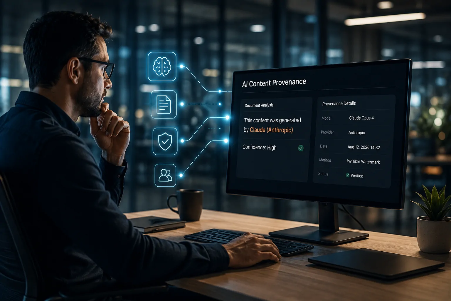 Digital provenance of content generated by artificial intelligence
