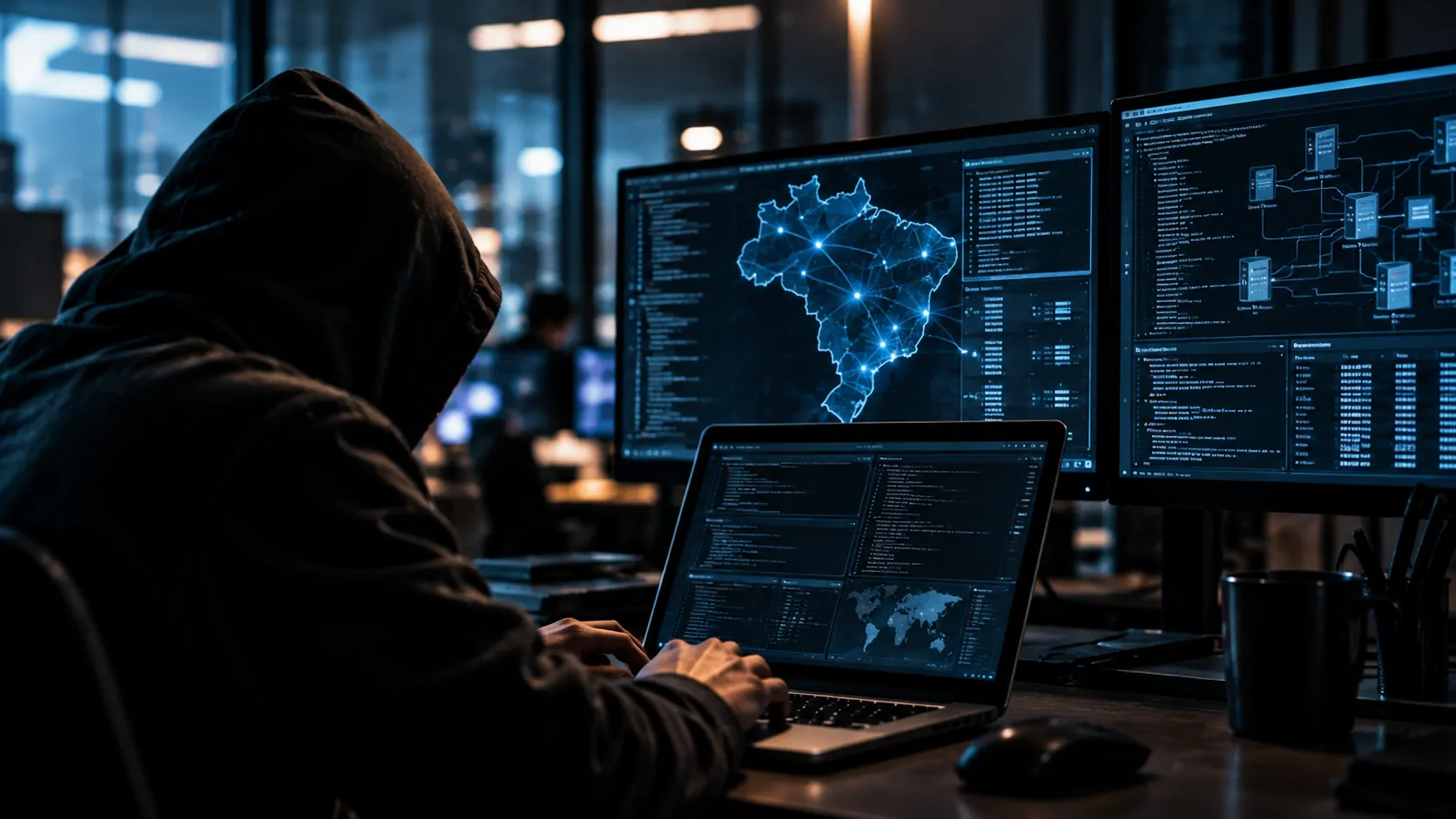 Representação de criminosos usando inteligência artificial para mapear uma rede corporativa