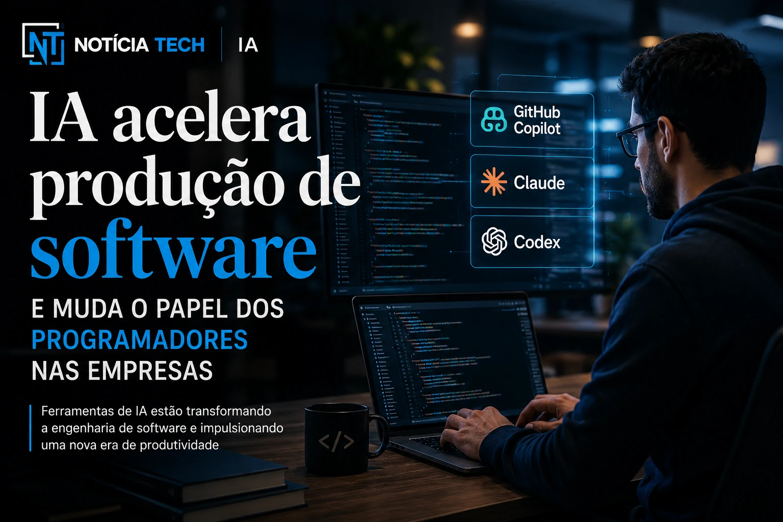 Desenvolvedores utilizando inteligência artificial para acelerar criação de software