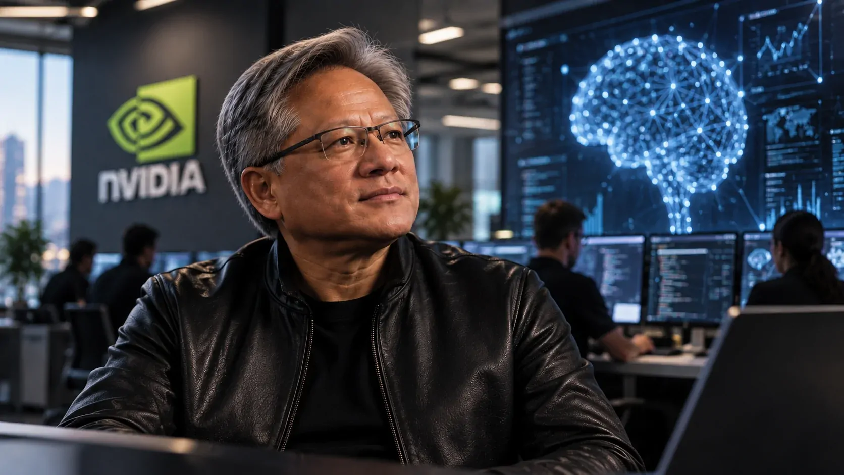 Agente de inteligência artificial sendo monitorado por profissionais em um ambiente corporativo