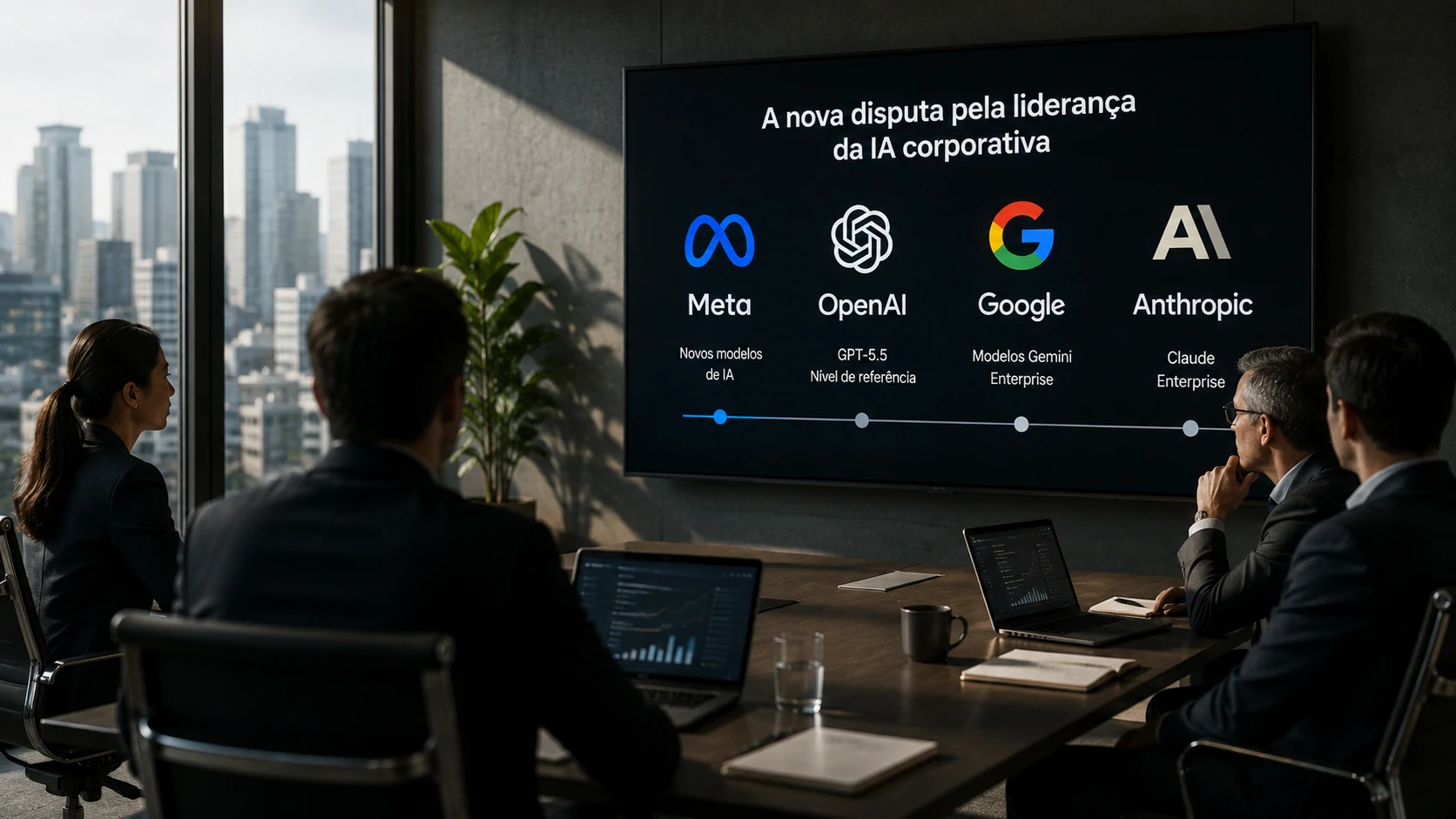 Executivos analisam a concorrência entre as gigantes da IA