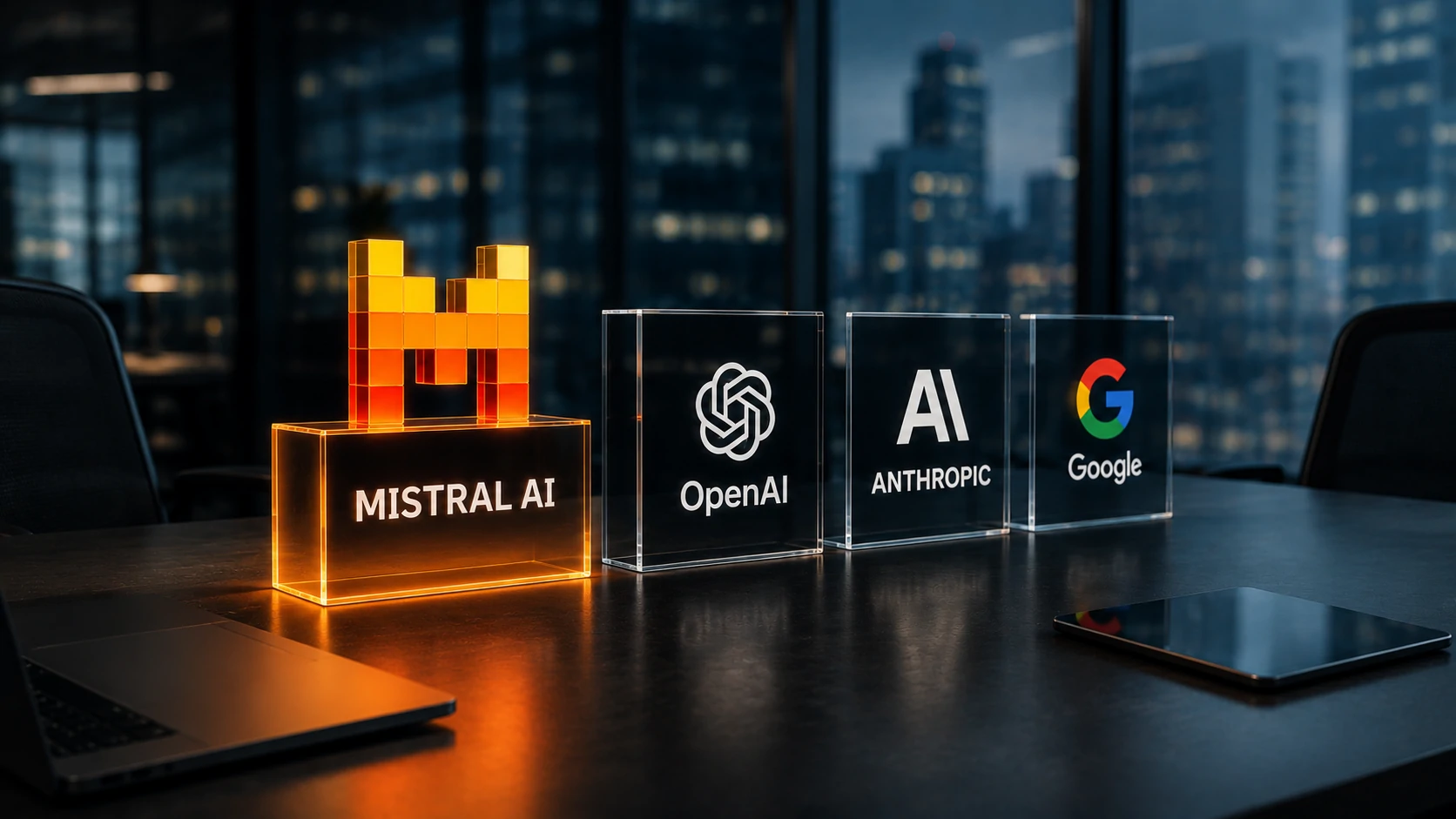 Concorrência entre Mistral AI, OpenAI, Anthropic e Google