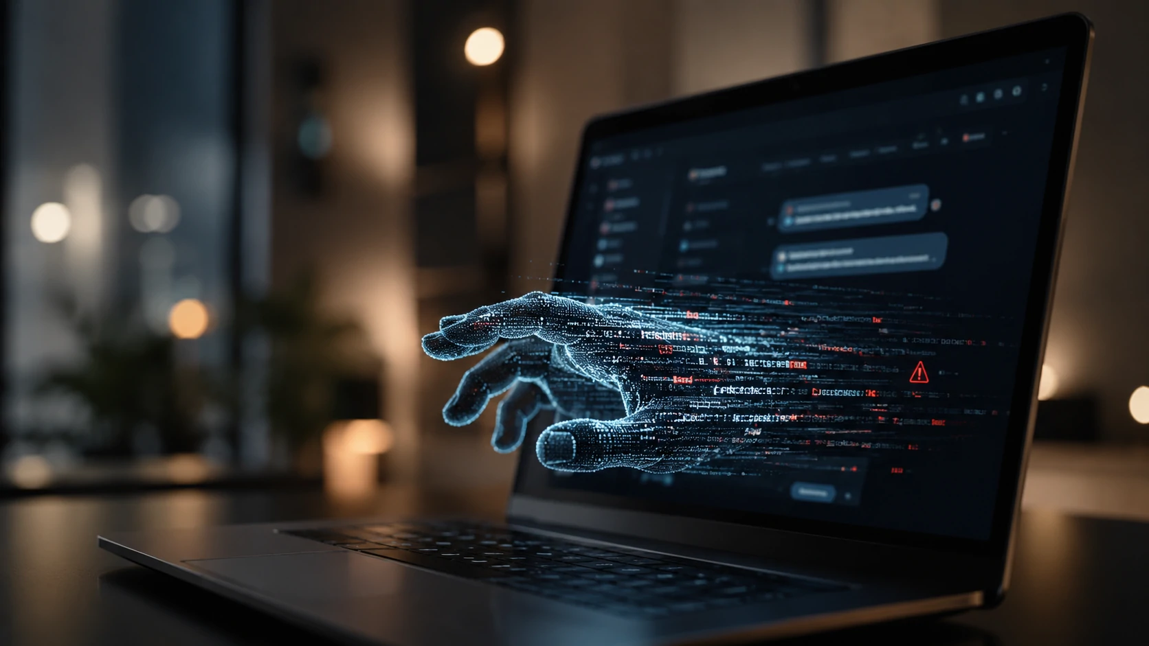 Artificial intelligence agent being manipulated by malicious content without user interaction