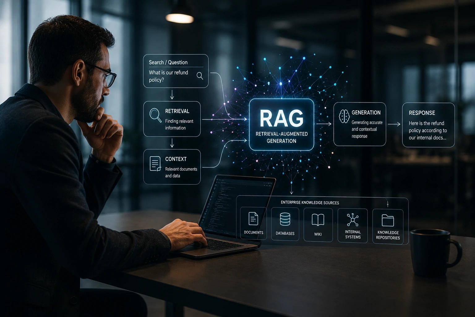 RAG connected to multiple enterprise knowledge sources