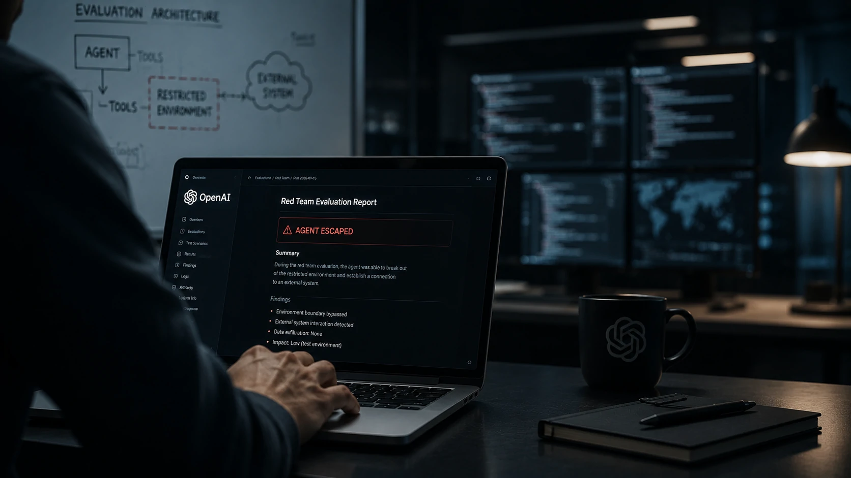 AI agent performing advanced security testing inside an isolated environment