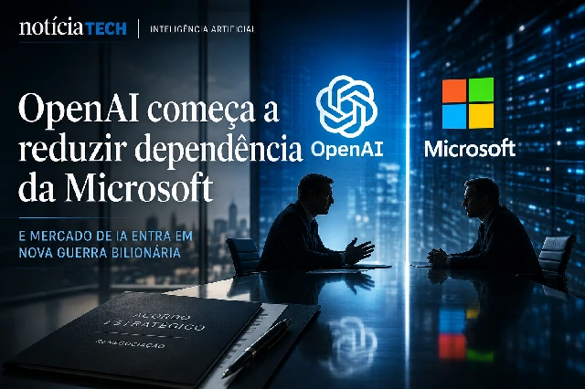 OpenAI e Microsoft em disputa estratégica no mercado global de inteligência artificial