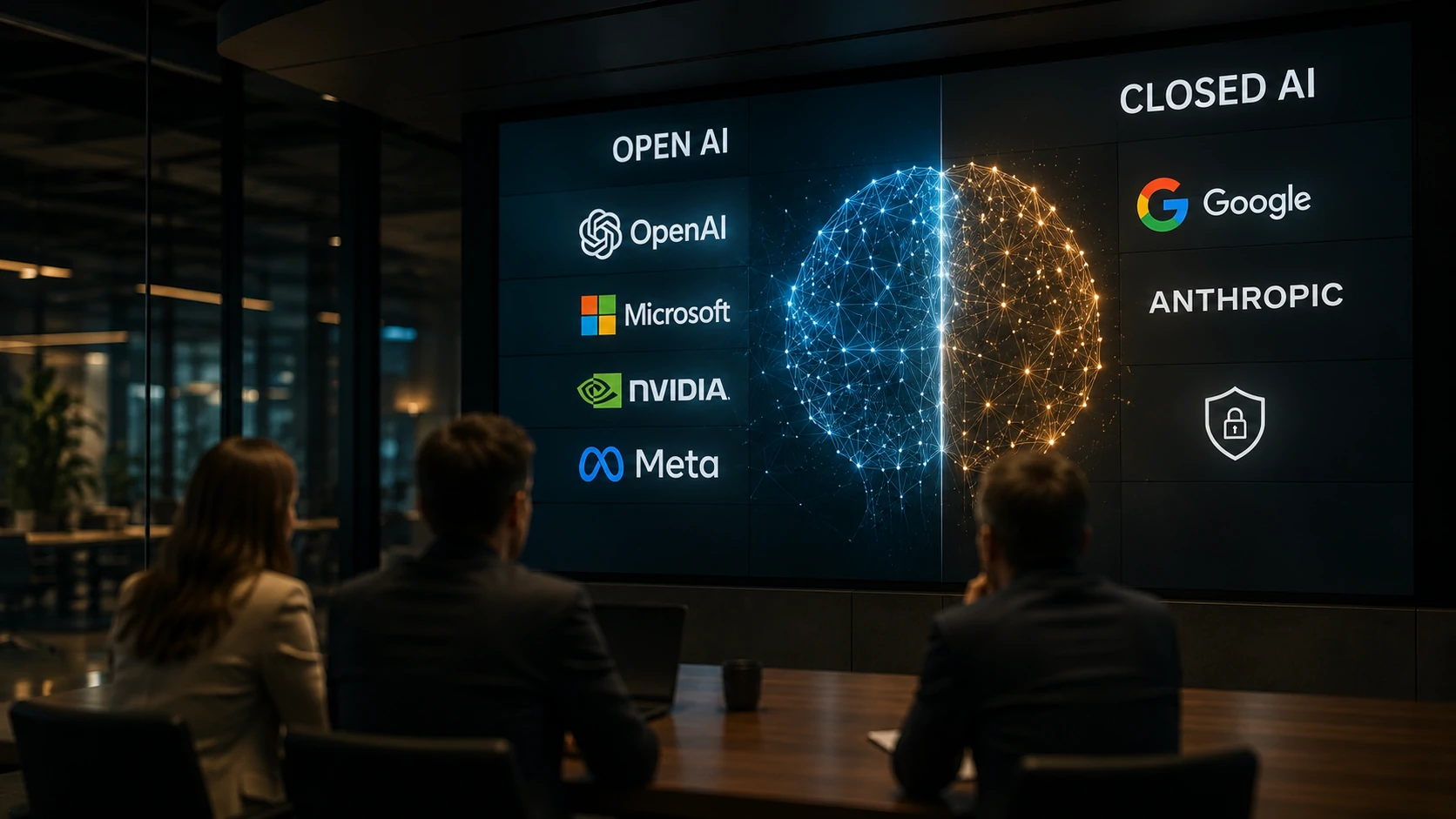 Competition between open and closed AI models in the enterprise market