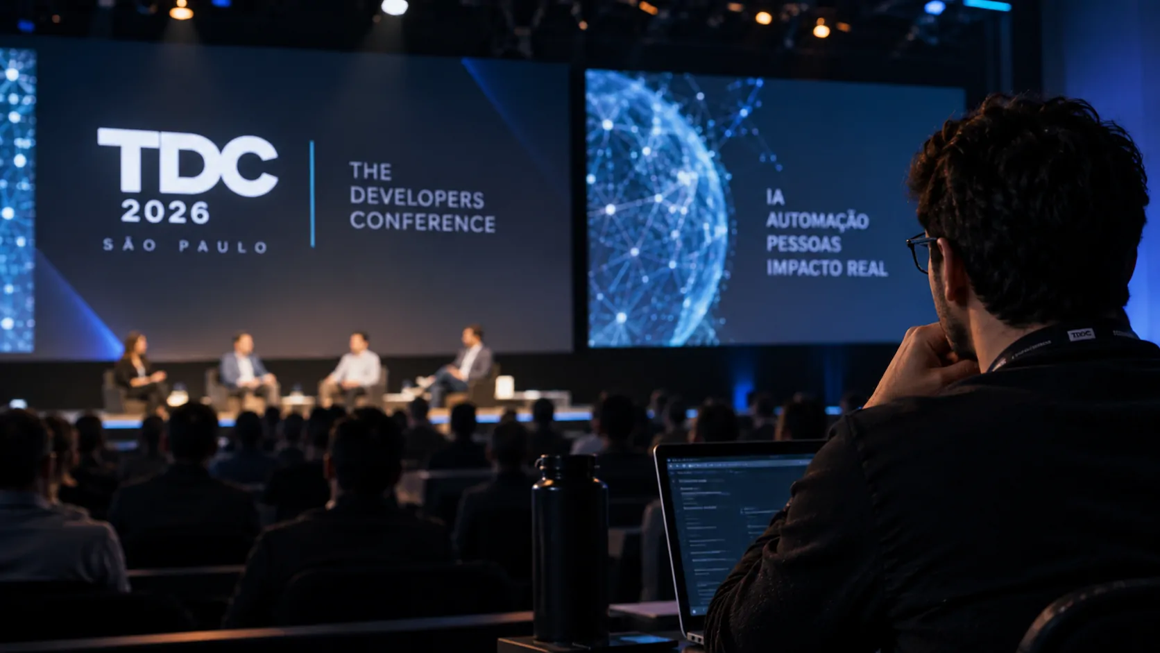 Profissionais de tecnologia participam de evento sobre agentes de inteligência artificial e automação