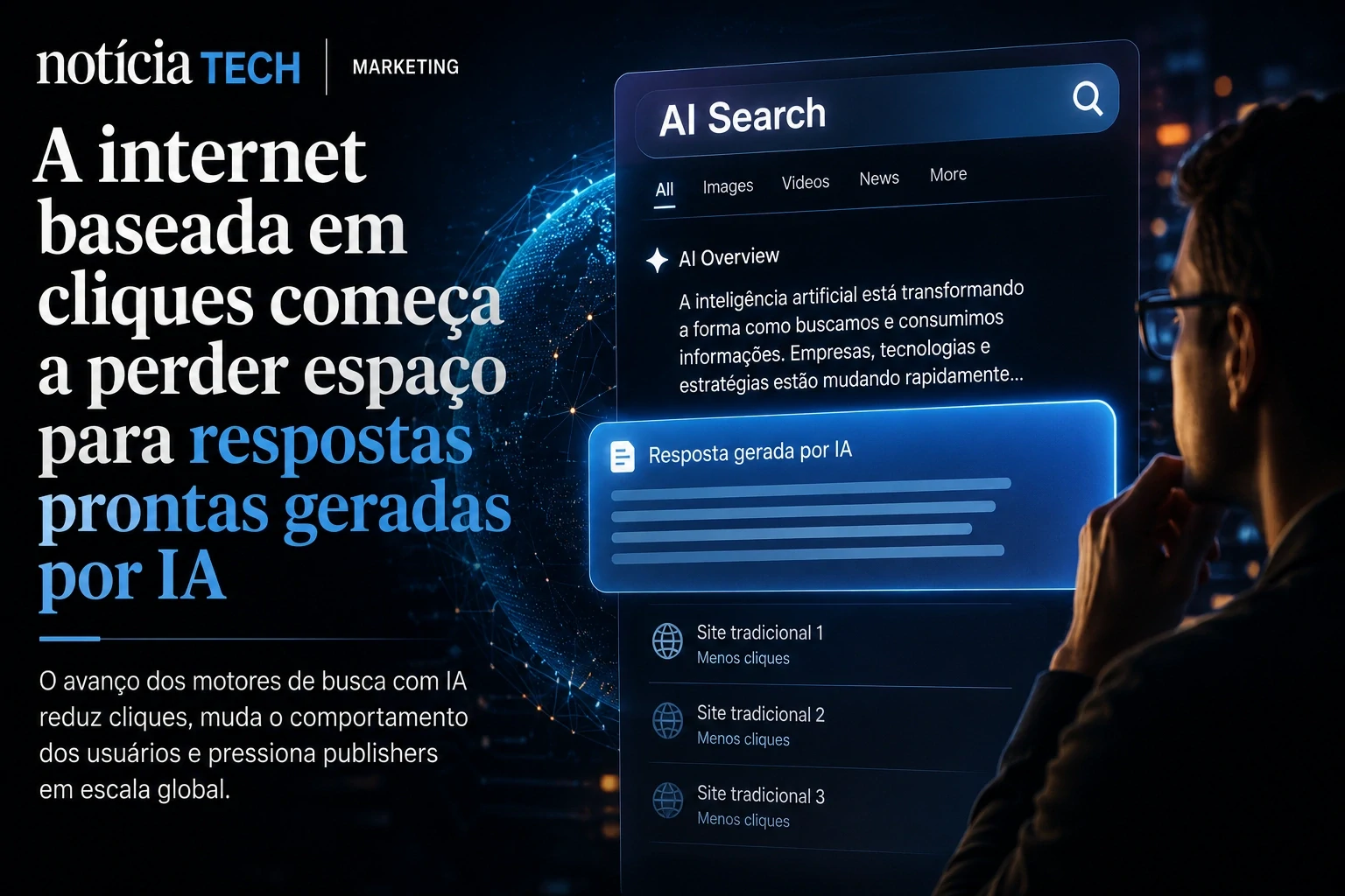 Motores de busca baseados em IA transformando a navegação digital