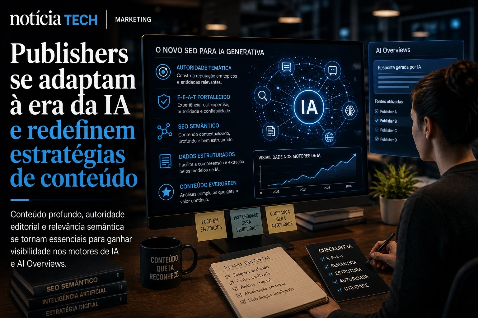 Redações e publishers adaptando estratégias para mecanismos de IA generativa