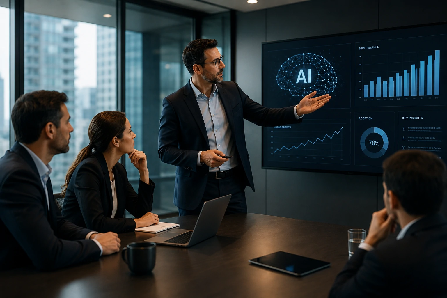 Executives using AI for decision-making