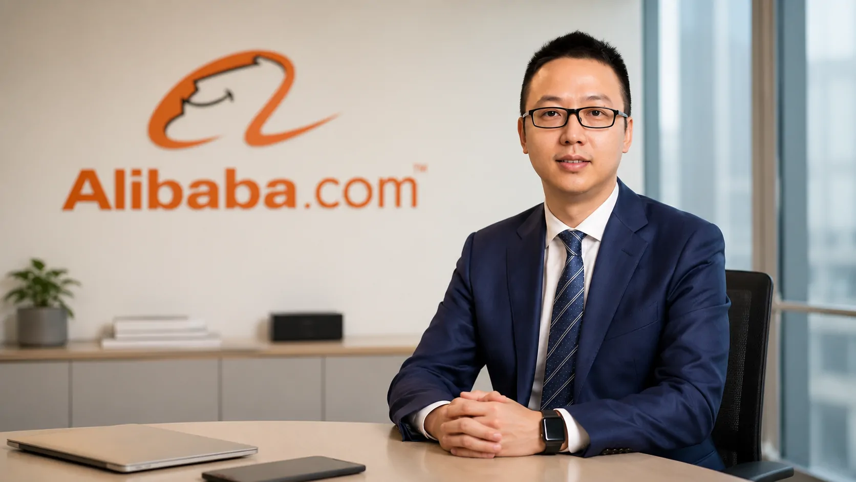 Eddie Wu Alibaba CEO with artificial intelligence infrastructure