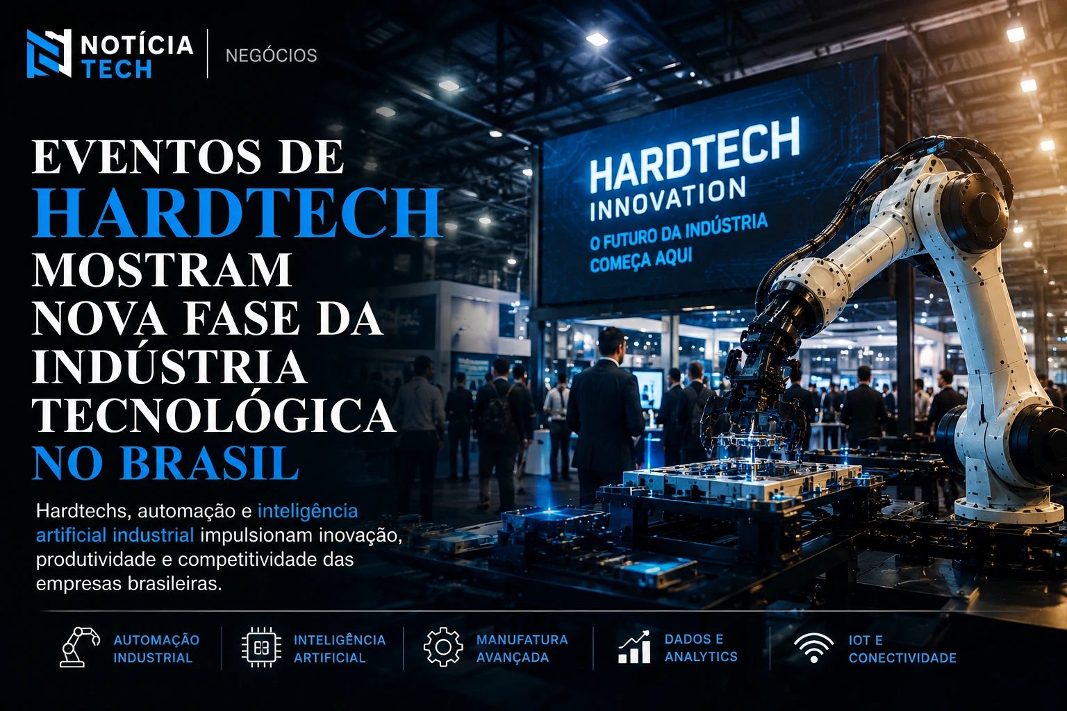 Mercado brasileiro amplia foco em tecnologia industrial e automação Eventos de hardtech aceleram transformação industrial no Brasil