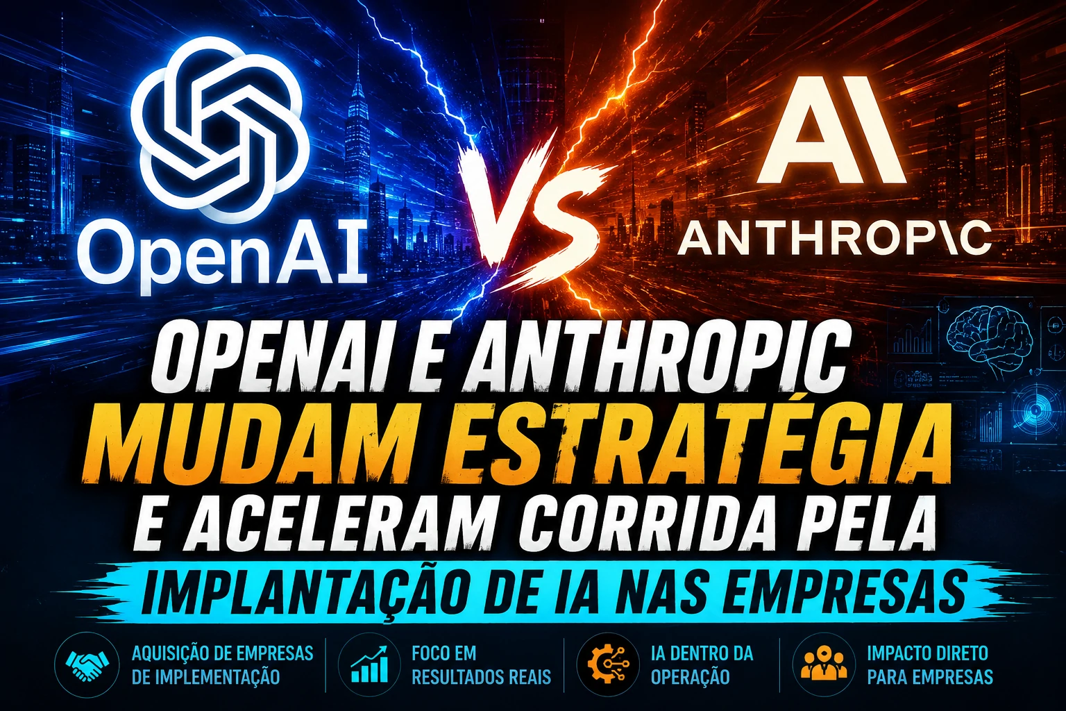 OpenAI e Anthropic disputando mercado de implementação de inteligência artificial corporativa