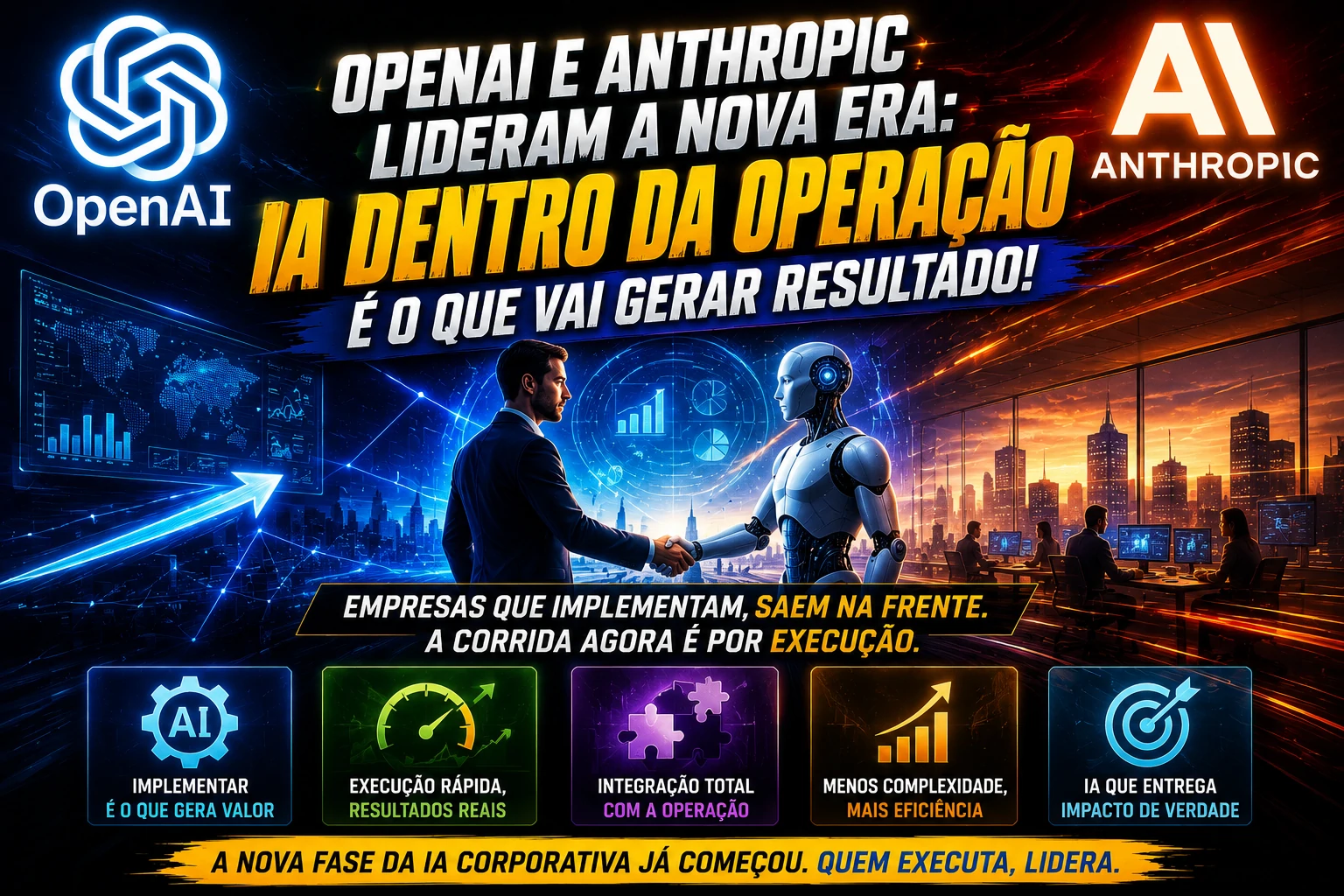 O futuro da inteligência artificial empresarial focado em execução