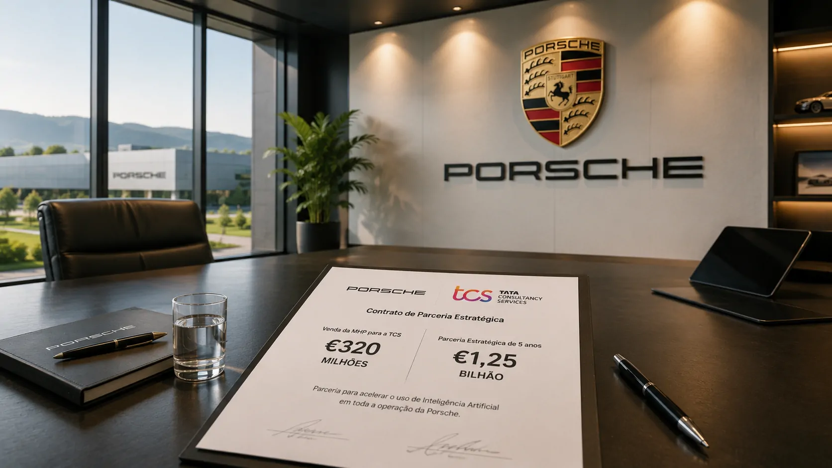 Porsche e inteligência artificial em uma operação de tecnologia e transformação digital